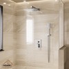 CASAINC 3-Spray Pattern 10 Inches Wall Mount Shower System Shower Head and Functional Handheld (Valve Included) - 3 of 4