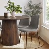 5-Piece Dining Set for 4 ,Walnut Wood 46" Round Dining Table with Armless Dining Chairs for Dining Room,Living Room-Tanpinhause - 4 of 4