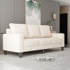 MAYEERTY 111" Spacious L-Shaped Sectional Sofa - Corduroy Beige, Convertible Chaise & Storage - Family-Friendly Design - 3 of 4