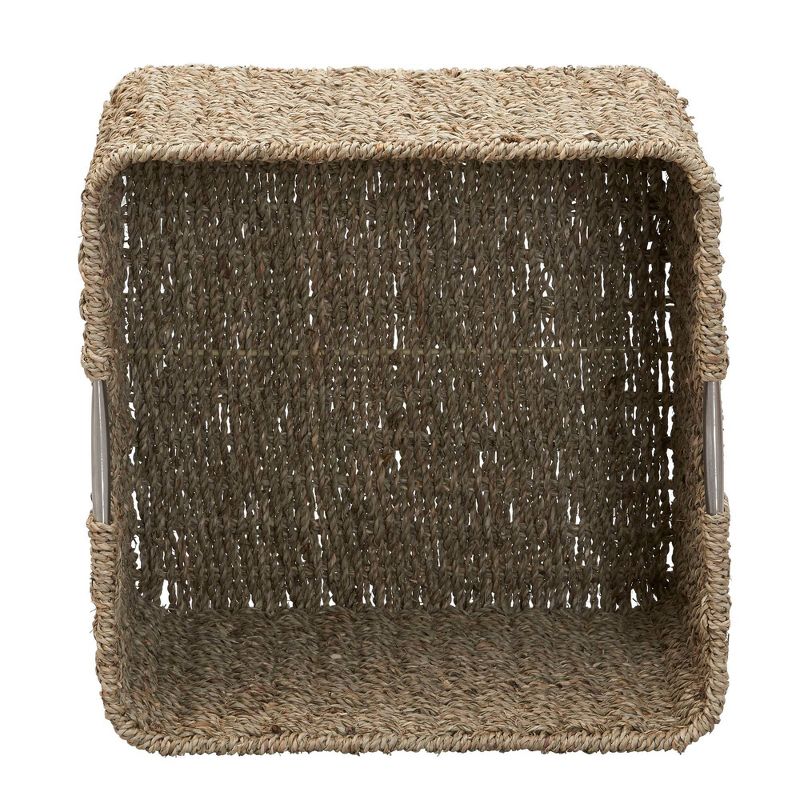 Household Essentials Square Wicker Basket Seagrass, 5 of 8