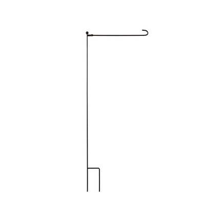 Evergreen Flag Stand Scroll Garden Black Metal main image 1
