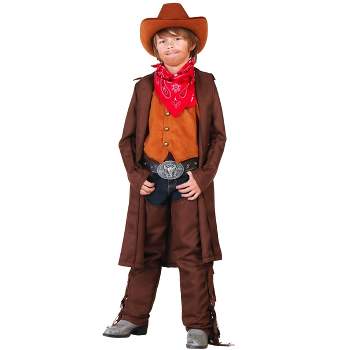 HalloweenCostumes.com 4T  Boy  Toddler Wild West Cowboy Costume, Brown/Brown
