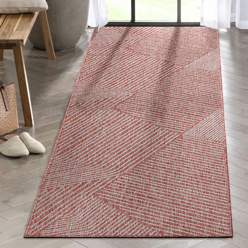 Well Woven Linden Indoor OutdoorFlat Weave Pile Stripes Geometric Area Rug, 3 of 10