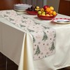 Unique Bargains Christmas Table Runner White Christmas Tree Linen 72"x13" 1 Pc - 2 of 4