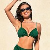 Women's Alluring Green Textured Bikini Top - Cupshe - 4 of 4