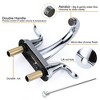 WOWOW 4 in. Centerset Double Handle High Arc Bathroom Faucet with Drain Kit Included - 3 of 4