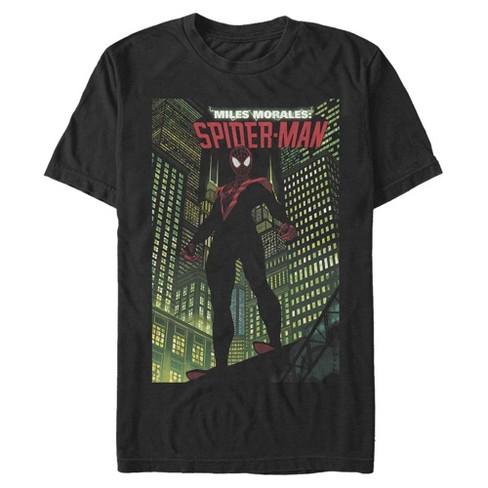 Men's Marvel Spider-man Miles Morales City Guardian T-shirt - Black ...