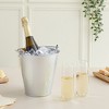 Juvale 3 Pack Galvanized Metal Ice Buckets for Parties, 7 Inch Tin Pails with Handles -100 Oz - 2 of 4