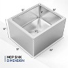 winado 19 X 22 in. Stainless Steel Floor Mount Mop Sink - 2 of 4