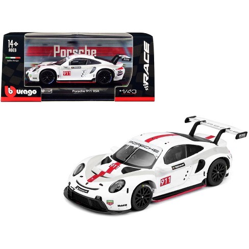Porsche 911 Rsr #911 White With Red Stripe And Graphics 