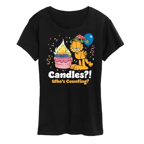 Women's - Garfield - Candles Who's Counting Short Sleeve Graphic T-Shirt - image 1 of 4