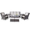 POCASSY 8 Piece Rattan Outdoor Conversation Furniture Set Wicker Sofa Seating Group with Cushions for Backyord, Garden, Pool - 4 of 4