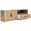 59" Larstin TV Stand for TVs up to 63" Brown/Beige - Signature Design by Ashley: Media Storage, Entertainment Center - 3 of 3