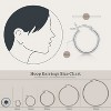Set of 3 2mm Hoop Earrings for Women, 10, 15 & 20mm - 3 of 4