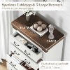 AMERLIFE Farmhouse 5-Drawer Dresser Chests for Bedroom, 48" Tall Dresser, Antique White - 3 of 4