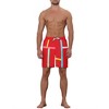 Lars Amadeus Men's Colorful Drawstring Elastic Waist Board Shorts 2 Pcs - 2 of 4