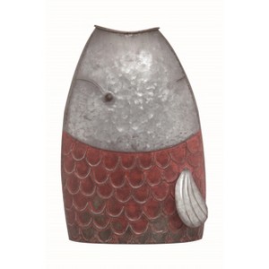 Transpac Metal 13.5 in. Multicolor Spring Fish Shaped Flower Vase For Home Decorations - 1 of 2