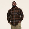 Adult Buffalo Check Long Sleeve Button-Down Flannel Shirt - Woolrich x Target Brown/Black - 2 of 4