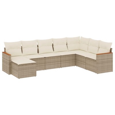 vidaXL Garden Sofa Set Beige