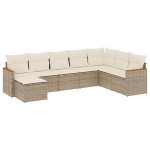 vidaXL Garden Sofa Set Beige - 1 of 4