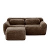 YOOCOZZ  L-shaped Boneless Sofa with Chaise, Soft Plush Fabric 32D Sponge, Throw Pillows - 4 of 4