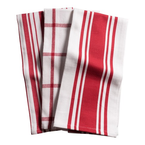 5pk Kitchen Towel & Dishcloth Set Red - Design Imports : Target