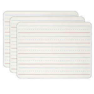 Charles Leonard Dry Erase Board, Two Sided Magnetic, Plain/Lined, Pack of 3 - 1 of 1