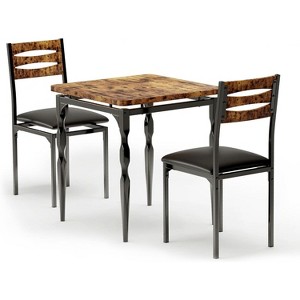 Jojoka Dining Table Set for 2, with Spiral Table Legs for Small Spaces, Kitchen, Apartment - 1 of 4