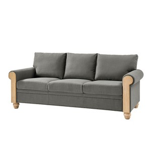 Datura Farmhouse 81 Wide Sofa with Nailhead Trims|ARTFUL LIVING DESIGN-BLUE - 1 of 4