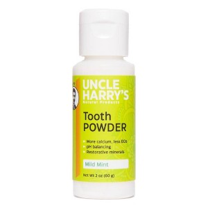 Uncle Harry's Remineralizing Tooth Powder for Strong Teeth and Gums, Help Alkalize and Remineralize, 2 oz, Mild Mint - 1 of 3