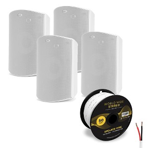 Polk Audio Atrium 8 All Weather Outdoor Loudspeaker Cable Bundle - 4 Pack - 1 of 4