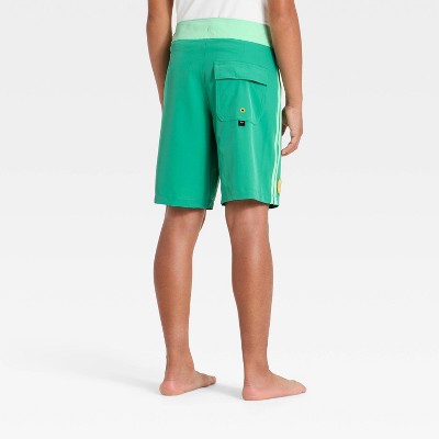 Art Class Boys' Solid Boardshort with Side Taping - art class™ Green 14 — фото 2