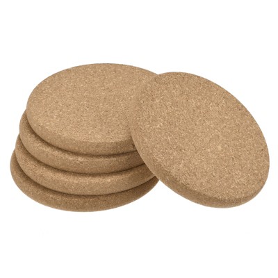 Unique Bargains Cork Round Edge Durable Soft to the Touch Coasters