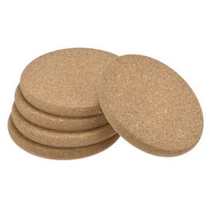 Unique Bargains Cork Round Edge Durable Soft to the Touch Coasters - 1 of 4