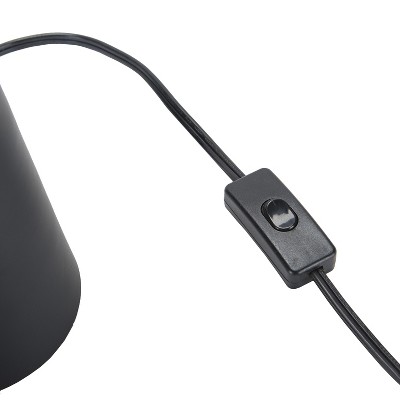 Black Iron Dome Shade Table Lamp Set of 2