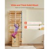VEVOR Swedish Ladder Wall Gym, 8-in-1 15 Levels Solid Wood Wall Stall Bars, 220LBS Indoor Jungle Gym Climbing Playset with Wall Ladder, Natural - 4 of 4
