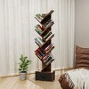 KTMBDW 9 Tier Tree Bookshelf, Bookshelf with Drawer Bookcase, Modern Bookshelves Organizer, Floor Standing Book Shelf for Office, Living Room, Brown - 2 of 4