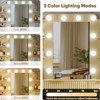 Buenhomino Makeup Vanity Desk with Mirror & Lights, Modern Vanity Table with Charging Station & Cushioned Stool, Bedroom Dressing Table Set,Oak - 3 of 4