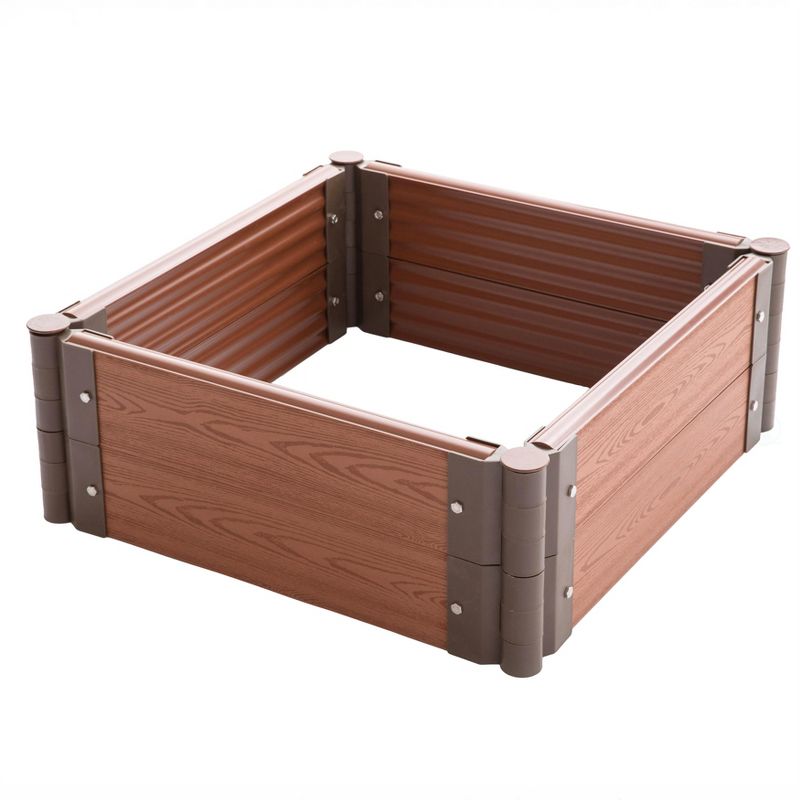 Classic Traditional Durable Wood- Look Raised Outdoor Garden Bed Flower Planter Box, 6 of 11