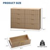 Fluted Dresser for Bedroom, 8 Drawer Double Dresser, Modern Chest of Drawers w/Metal Handles, Wooden Dressers for Living Room Hallway - 2 of 4