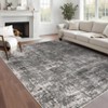 Washable Rug 9x12 Rug Vintage Distressed Rug with Non Slip Backing Foldable Low Pile Rug Ultra-Soft Throw Carpet for Living Room Bedroom Nursery - 3 of 4