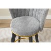 NicBex 360° Swivel Bar Stools Set of 2,Counter Height Bar Stools with Velvet Seats,Stool Chair with Gold Footrest,Barstools for Kitchen Island - 4 of 4