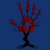Women's Design By Humans Halloween Tree By aisenArt Racerback Tank Top - 2 of 3