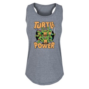Women's - Teenage Mutant Ninja Turtles - Turtle Power Graphic Racerback Tank - 1 of 4