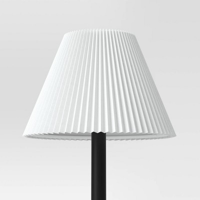 Large pleated store lamp shades