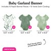 Big Dot of Happiness Boho Botanical Baby Garland Banner, Greenery Baby Shower, Gender Neutral Decorations Banner, 30 Feet of Cord, 15 Double-Sided - 4 of 4