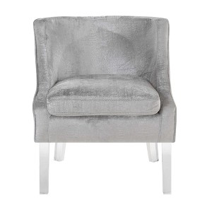 Tristan Alligator Fabric Accent Chair Light Silver - Picket House Furnishings
