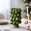 LuxenHome Green Ceramic Modern Pears 12.4-Inch Tall Vase - 2 of 4