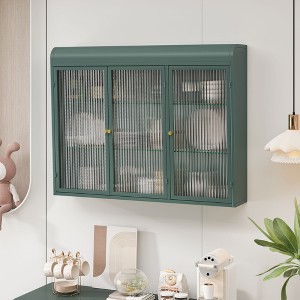 NicBex Sideboard Buffet Cabinet 35.45" Vintage Storage Cabinet with 3 Glass Doors Wall Cabinet with 3-tier Storage Kitchen Pantry for Dining Room - 1 of 4