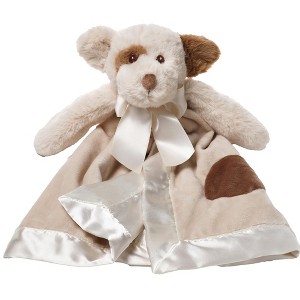 Bearington Baby Lil' Spot Snuggler, 15 Inch Puppy Dog Plush Stuffed Animal Security Blanket Lovey for Babies - 1 of 4